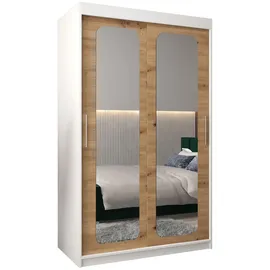 abiks möbel Schwebetürenschrank Promo 120 x 200 x 62 cm Weiß
