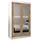 abiks möbel Schwebetürenschrank Promo 120 x 200 x 62 cm Weiß