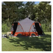 vidaXL Kuppelzelt Dome Grau/Orange