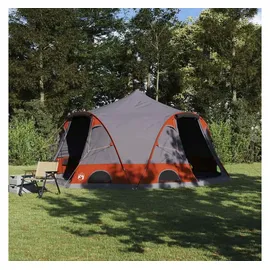 vidaXL Kuppelzelt Dome Grau/Orange