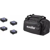 Eurolite Set 4x AKKU Flat Light 3 sw + Soft-Bag