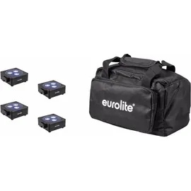 Eurolite Set 4x AKKU Flat Light 3 sw + Soft-Bag