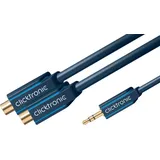 Clicktronic MP3 Y-Adapter 3,5mm Klinken-Stecker > 2x Cinch-Kupplung 0,1m (70492)