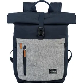 Travelite Laptoprucksack Basics Rollup 35 marine/grau