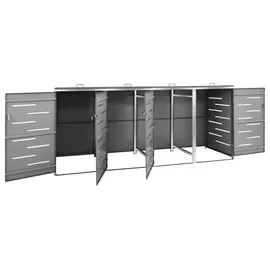 vidaXL Mülltonnenbox für 4 Tonnen 276,5 x 77,5 x 115,5 cm anthrazit