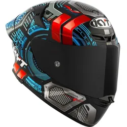 KYT TT-Revo Synchrotron, Integralhelm - Schwarz/Blau/Grau/Rot - XXL