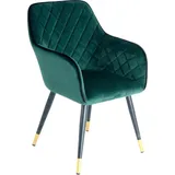 Kayoom Stuhl »Amino 525, stilvoller Design-Stuhl,samtweicher Bezug aus Velvet-Stoff«, 1 St., samtweicher Bezug, elegant, glamourös, elegante Optik, grün