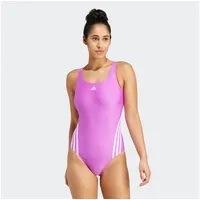 Adidas Damen 3 Stripes Swimsuit Badeanzug, Purple Burst/White,