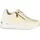 Laura Biagiotti Eleganter Damensneaker Plateau Gold/Weiß 39
