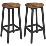 VASAGLE Barhocker rund 32 x 65 cm Braun