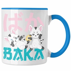 Trendation Tasse Trendation – Anime Tasse Geschenk Spruch Kaffeetasse Geschenke Deko Anme Fan Baka blau