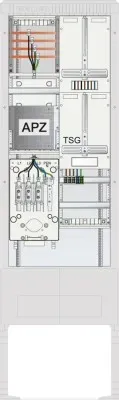 ABN SZ205ZA1412 Zähleranschlusssäule 1 ZP TSG APZ 4pol HLAK 25qmm Hausanschlußkasten