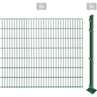 Arvotec Doppelstabmattenzaun ARVOTEC "EASY 143 zum Aufschrauben", grün (dunkelgrün), H:143cm, Stahl, Kunststoff, Zaunelemente, Zaunhöhe 143 cm, Zaunlänge 2 - 60 m