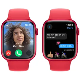 Apple Watch Series 9 GPS + Cellular 45 mm Aluminiumgehäuse (product)red, Sportarmband (product)red S/M