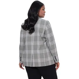 Ulla Popken Blazer grau | weiß 52