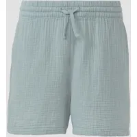 QS - Shorts aus Musselin, Damen, grün, 34