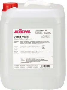 Kiehl Vinox-matic Schaumarmer Entkalker, Entkalker für Geschirrspülmaschinen, 1 Kanister à 10 Liter