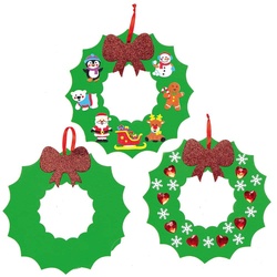 Moosgummi-Kranz-Rohlinge  (pro Set 10) Bastelaktivitäten zu Weihnachten