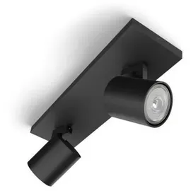 Philips Runner 2-flammig rund schwarz