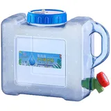 Murman 5L 8L Wasserbehälter Mit Wasserhahn, Camping Wasserkanister, Trinkwasserkanister Tragbarer Wassertank Camping Mit Griffen, Outdoor Wasserbehälter Mit Hahn Für Camping, Reise, Hause