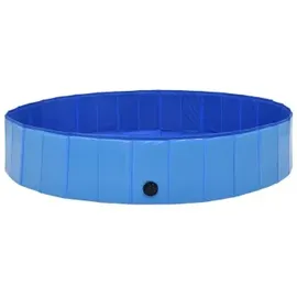 vidaXL Hundepool Faltbar Blau 160 x 30 cm PVC