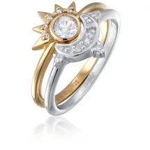 Elli Ring 925 Sterling Silber in Zweifarbig | Gr.: 56