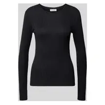 Marc O'Polo Slim Fit Langarmshirt aus Baumwoll-Modal-Mix, Marine, XXL