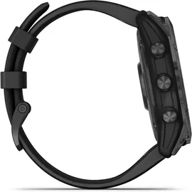 Garmin Fenix 7X Sapphire Solar schiefergraues DLC-Titan mit schwarzem Armband