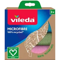 Vileda Mikrofasertücher Mikrofaser 90 °C waschbar, 3 St.