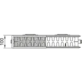 Kermi Profil-K therm-x2 Flachheizkörper 600 x 700 mm 1166 W weiß Typ 22