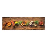 vidaXL Küchenteppich Waschbar Löffel 45x150 cm Samt