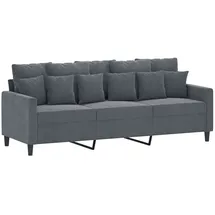 vidaXL 3-Sitzer-Sofa Dunkelgrau 180 cm Samt