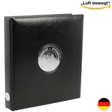 Schwäbische Albumfabrik SAFE 7416 Premium Münzalbum „10 € – Luft bewegt“ – Inklusive 3 Münzblätter & Vordruckseiten – Für 10-Euro-Serie 2019–2021 – Hochwertiger Sammlerordner mit Metallplaketten