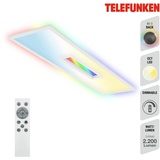 Telefunken Panel »CCT LED Panel CENTERBACK«, Leuchtmittel LED-Board LED fest integriert, RGB, Backlight, CCT, inkl. Fernbedienung, dimmbar, 100x25x6,3 cm, weiß