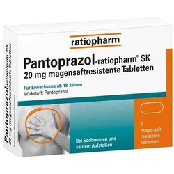 Pantoprazol-ratiopharm® SK 20 mg magensaftresistente Tabletten