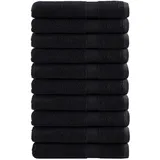 vidaXL SOLUND Handtuchset 10-tlg. schwarz