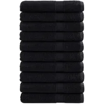 vidaXL SOLUND Handtuchset 10-tlg. schwarz