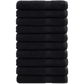 vidaXL SOLUND Handtuchset 10-tlg. schwarz