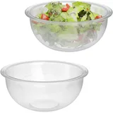 Relaxdays Salatschüssel Transparent 2-tlg.
