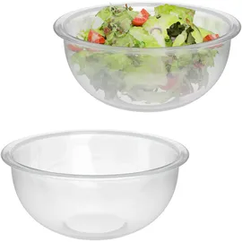 Relaxdays Salatschüssel Transparent 2-tlg.