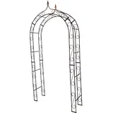 Rostiger Rosenbogen aus Metall 10mm Massiveisen! Breite: 120cm Roheisen/Rost