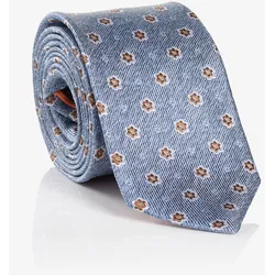 Krawatte MONTI, Damen, blau (hellblau), Seide, gemustert, casual,klassisch, Krawatten, aus reiner Seide, mit Blumenmuster, 6,5 cm breit