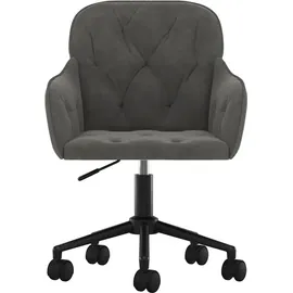 vidaXL Bürostuhl Drehbar Samt Dunkelgrau