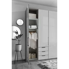 Wiemann Drehtürenschrank Monaco 148,5 x 236 x 58 cm Braun/Weiß
