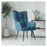 vidaXL Relaxsessel Blau Samt
