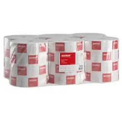 Handtuchrolle Katrin Classic M, weiß, 1-lagig, perforiert, 1 Packung = 6 Rollen, à 1000 Blatt = 300 m, Blattgröße 20,5 x 30 cm