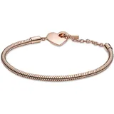 PANDORA Armband Moments "Gravierbares Herz" T-Verschluss 14k rosévergoldet 589285C00 20 cm