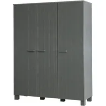 Woood Kleiderschrank Dennis 158 x 202 x 55 cm Dunkelgrau
