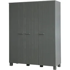 Woood Kleiderschrank Dennis 158 x 202 x 55 cm Dunkelgrau