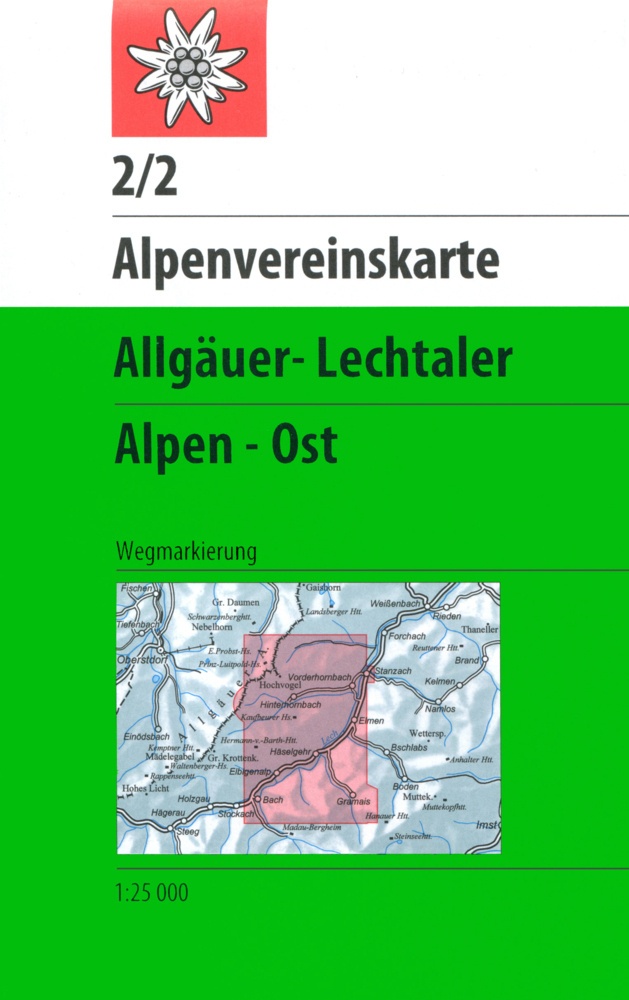 Allgäuer-Lechtaler Alpen - Ost  Karte (im Sinne von Landkarte)